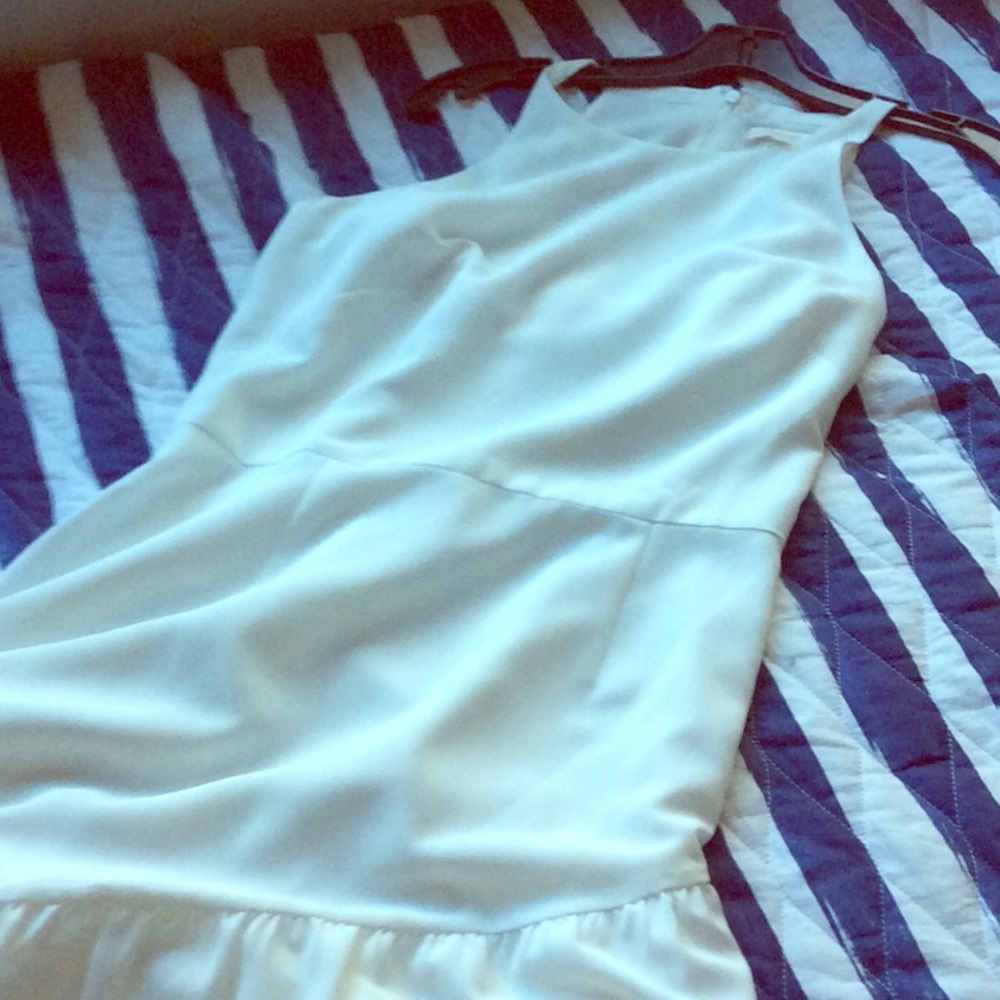 Shoshanna White Ruffle Dress